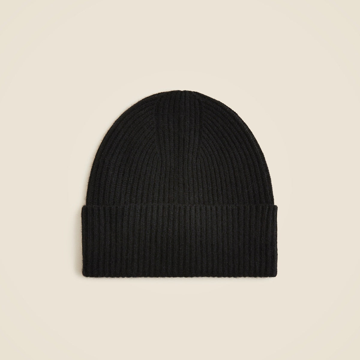 Ribbed cashmere beanie