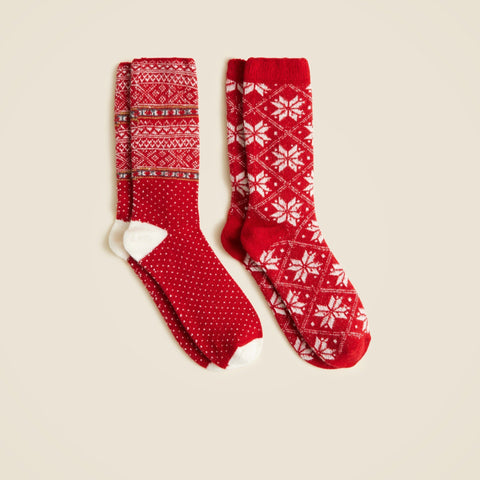 Fair Isle trouser socks two-pack