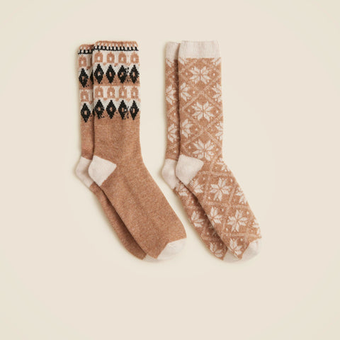 Fair Isle trouser socks two-pack