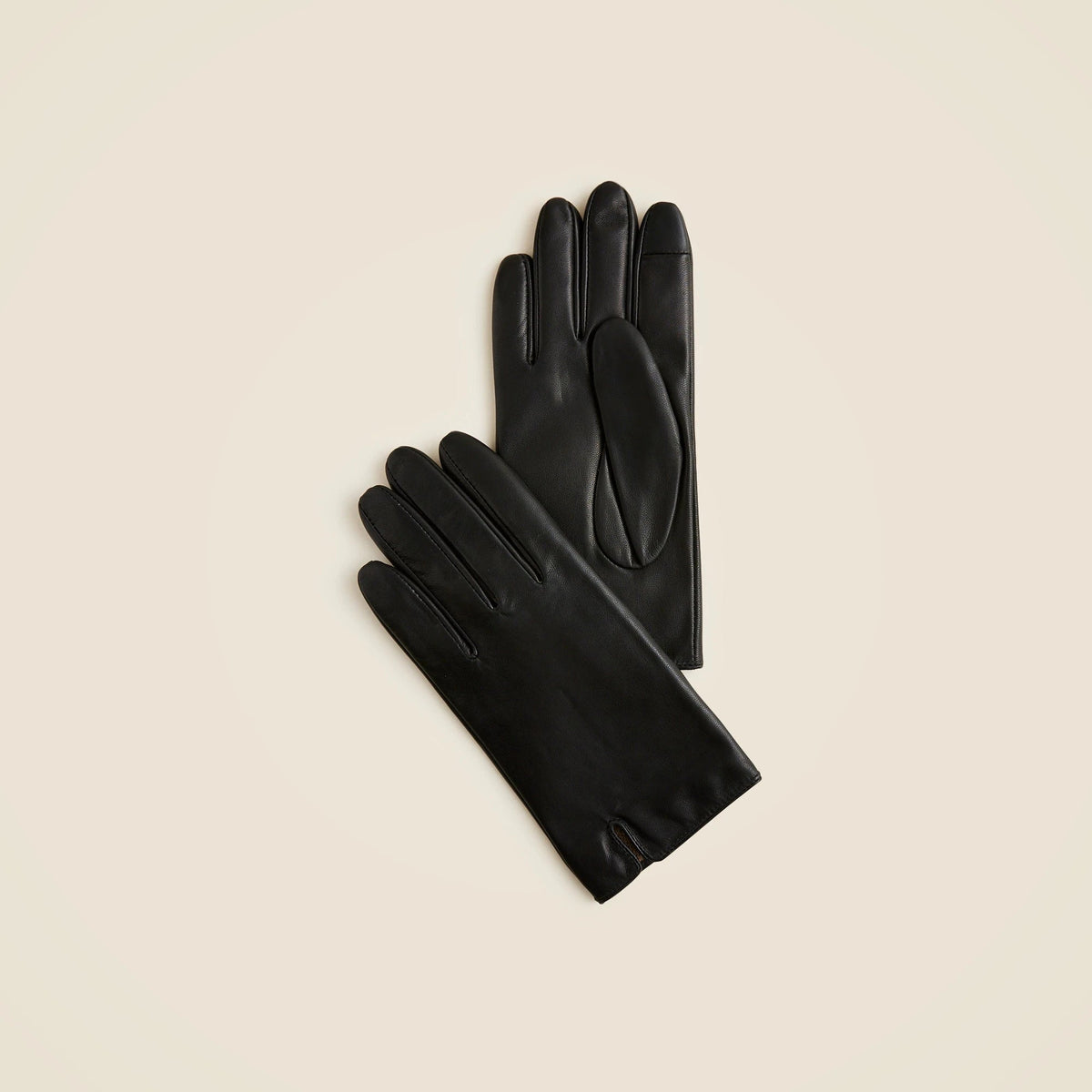 Leather tech-touch gloves