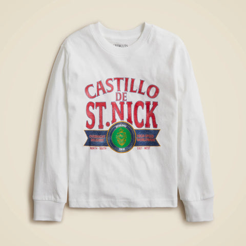 Kids' long-sleeve "St. Nick" graphic T-shirt