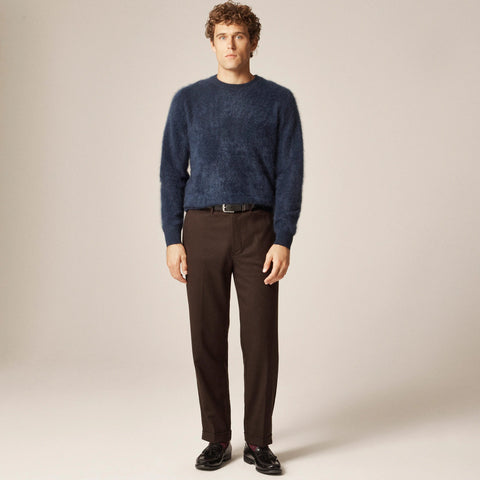 Brushed cashmere crewneck sweater