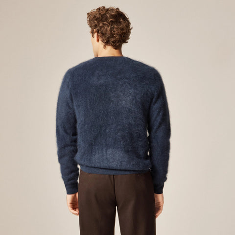 Brushed cashmere crewneck sweater