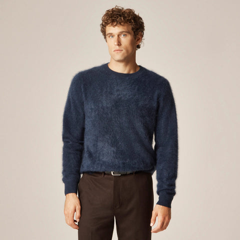 Brushed cashmere crewneck sweater
