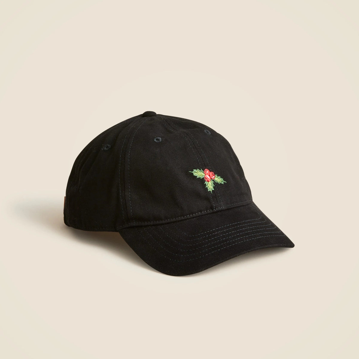 Embroidered canvas baseball cap