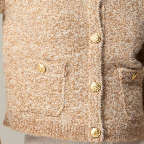 Sweater lady jacket in stretch wool blend