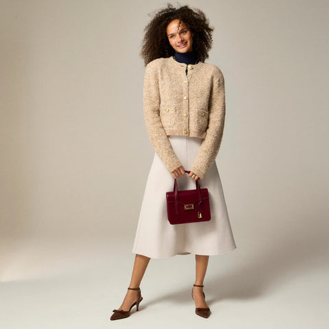 Sweater lady jacket in stretch wool blend