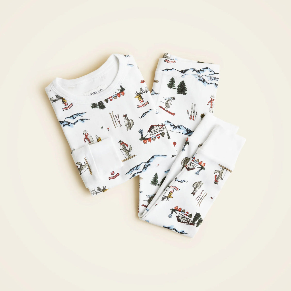 Kids' long-sleeve printed pajama set