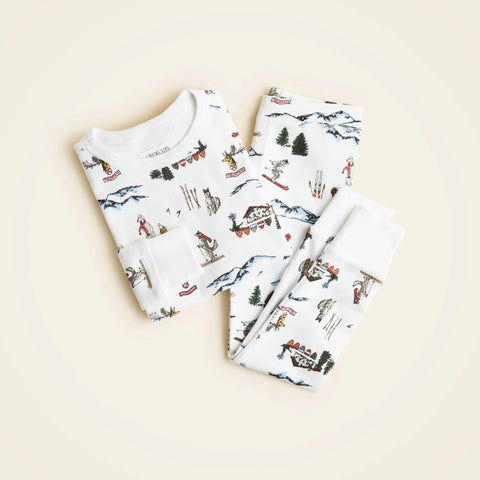 Kids' long-sleeve printed pajama set