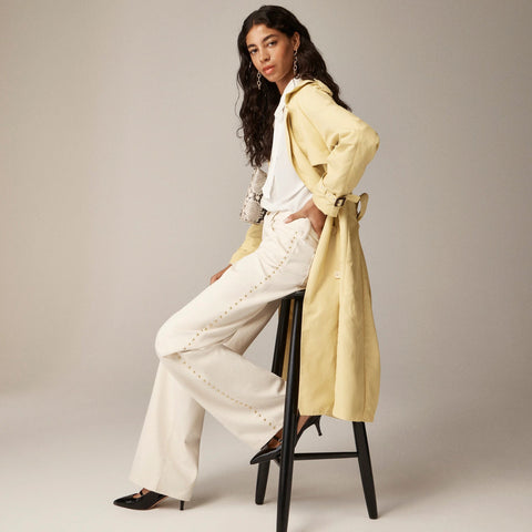 Studded lower-rise wide-leg jean in 1984 rigid