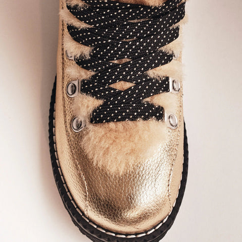 New Nordic boots in metallic leather