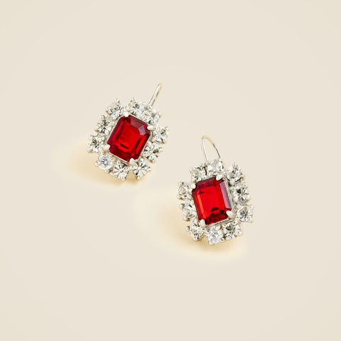 Gemstone drop earrings