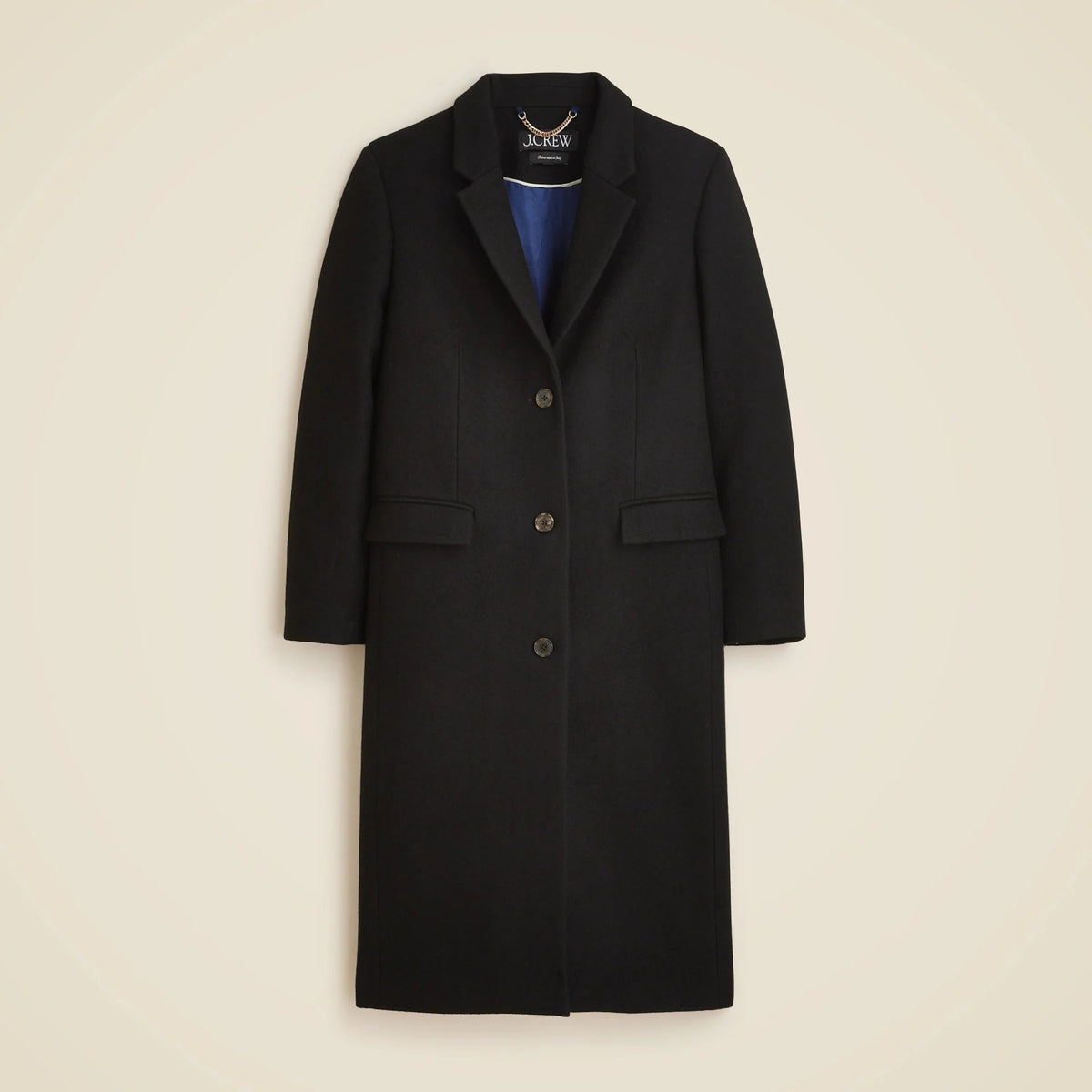 Petite palais topcoat in Italian wool-blend melton