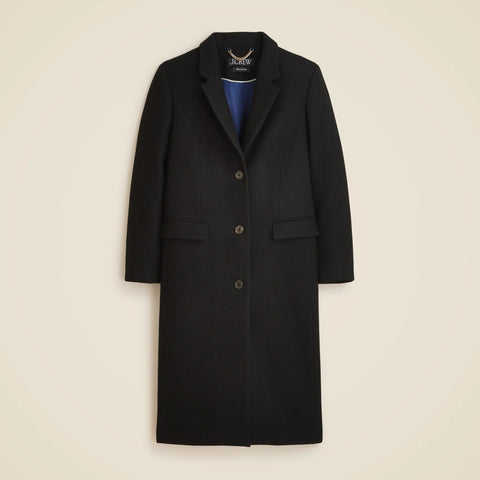 Petite palais topcoat in Italian wool-blend melton