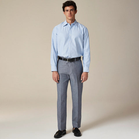 Crosby Classic-fit suit pant in Irish cotton-linen blend