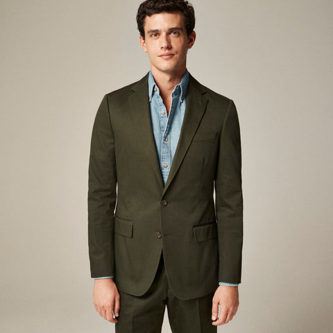 Ludlow Slim-fit suit jacket in Japanese cotton chino