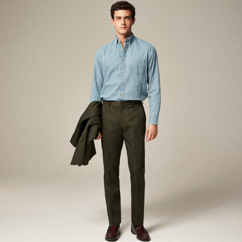 Ludlow Slim-fit suit pant in Japanese cotton chino