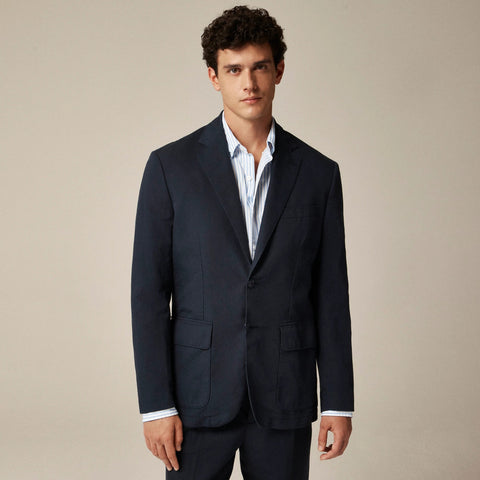 Crosby Classic-fit suit jacket in garment-dyed Italian cotton-linen blend