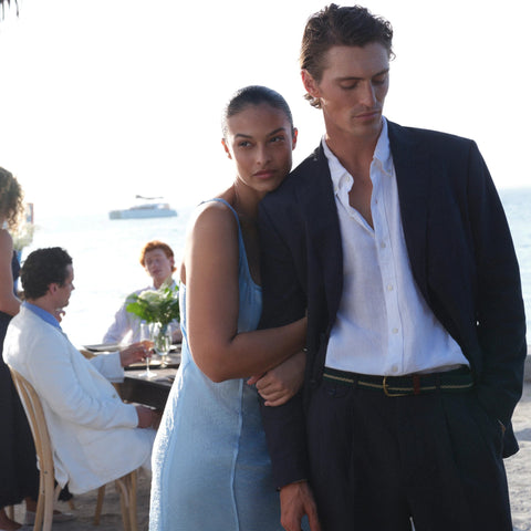 Crosby Classic-fit suit jacket in garment-dyed Italian cotton-linen blend