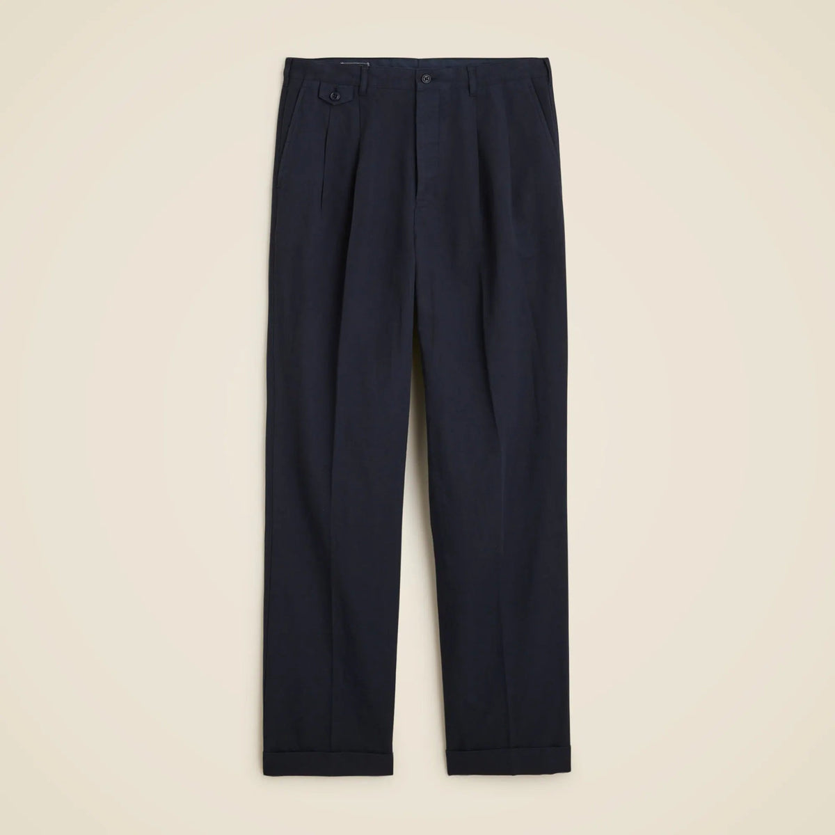 Crosby Classic-fit suit pant in garment-dyed Italian cotton-linen blend