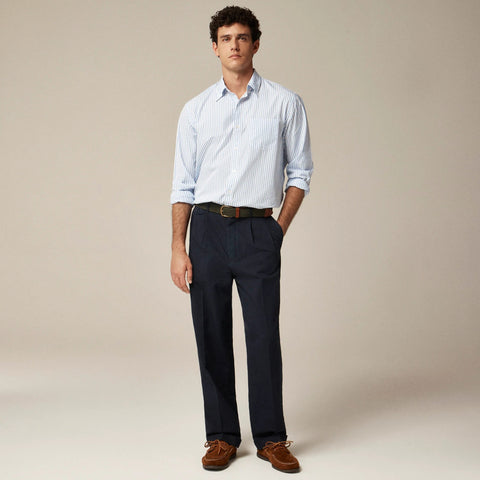Crosby Classic-fit suit pant in garment-dyed Italian cotton-linen blend