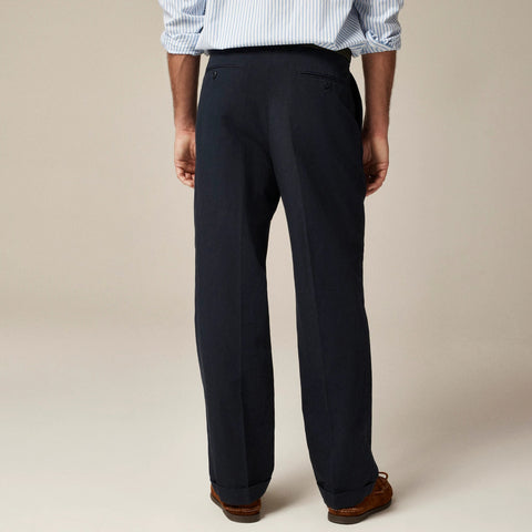 Crosby Classic-fit suit pant in garment-dyed Italian cotton-linen blend