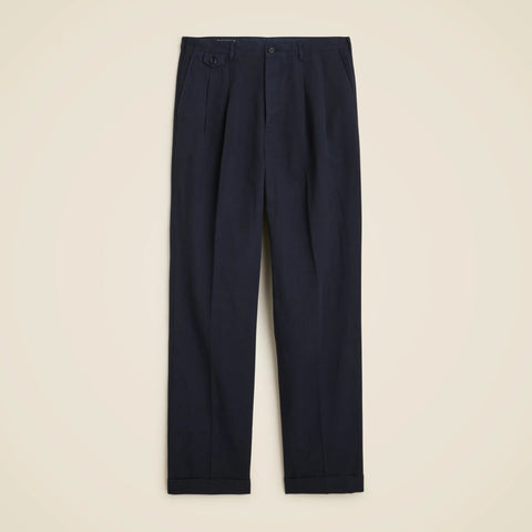 Crosby Classic-fit suit pant in garment-dyed Italian cotton-linen blend