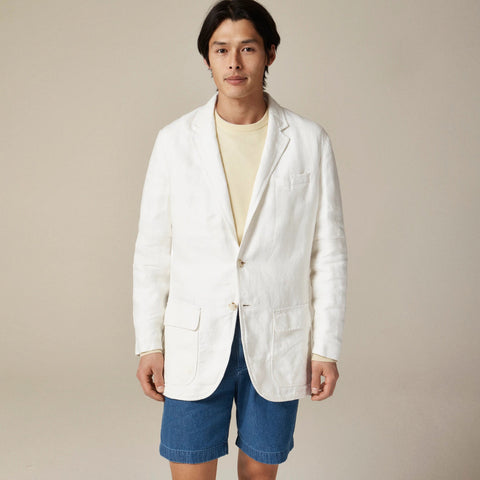 Big-fit suit jacket in Italian linen