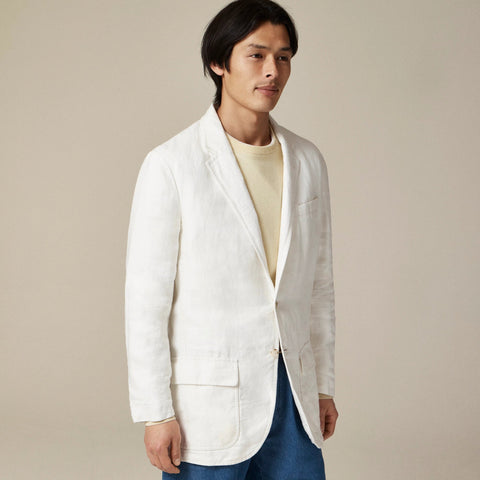 Big-fit suit jacket in Italian linen