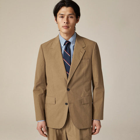 Relaxed-fit suit jacket in cotton poplin