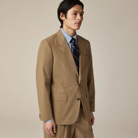 Relaxed-fit suit jacket in cotton poplin