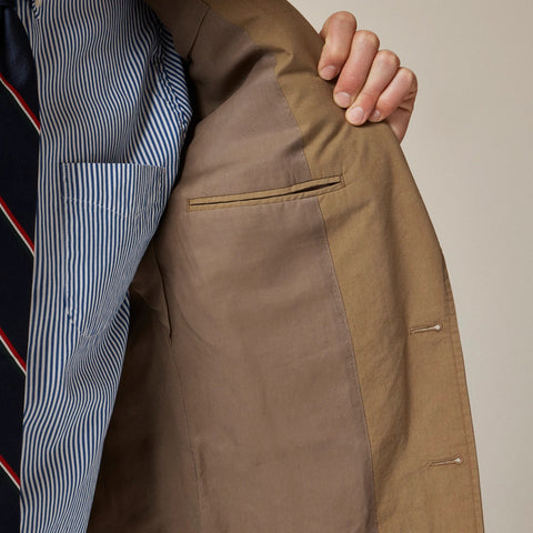 Relaxed-fit suit jacket in cotton poplin