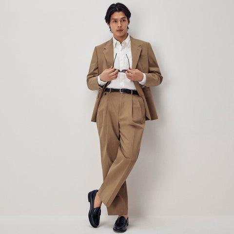 Relaxed-fit suit jacket in cotton poplin