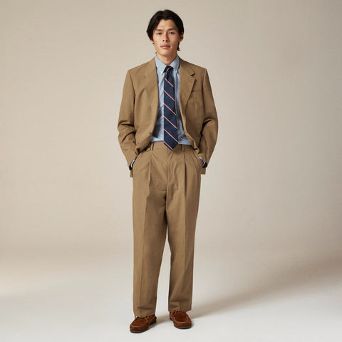 Relaxed-fit suit jacket in cotton poplin