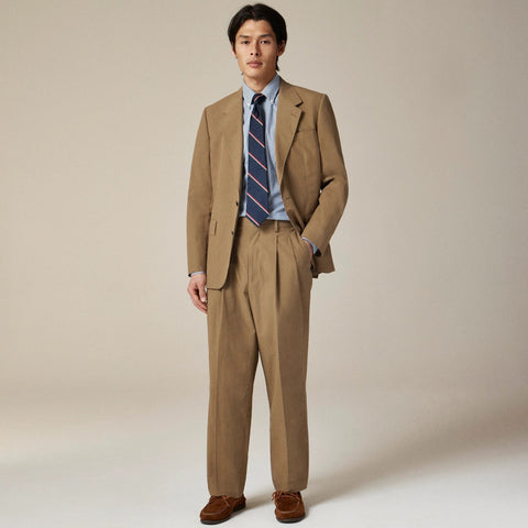 Relaxed-fit suit pant in cotton poplin