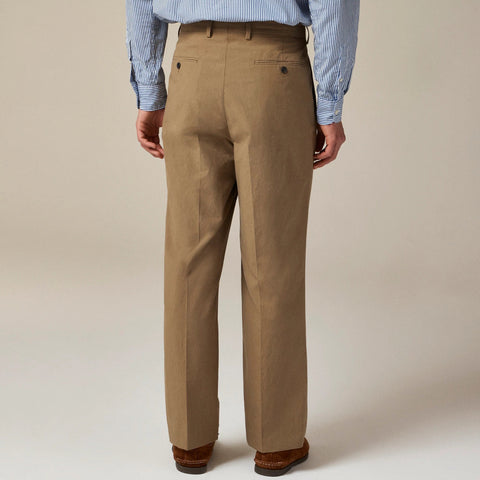 Relaxed-fit suit pant in cotton poplin