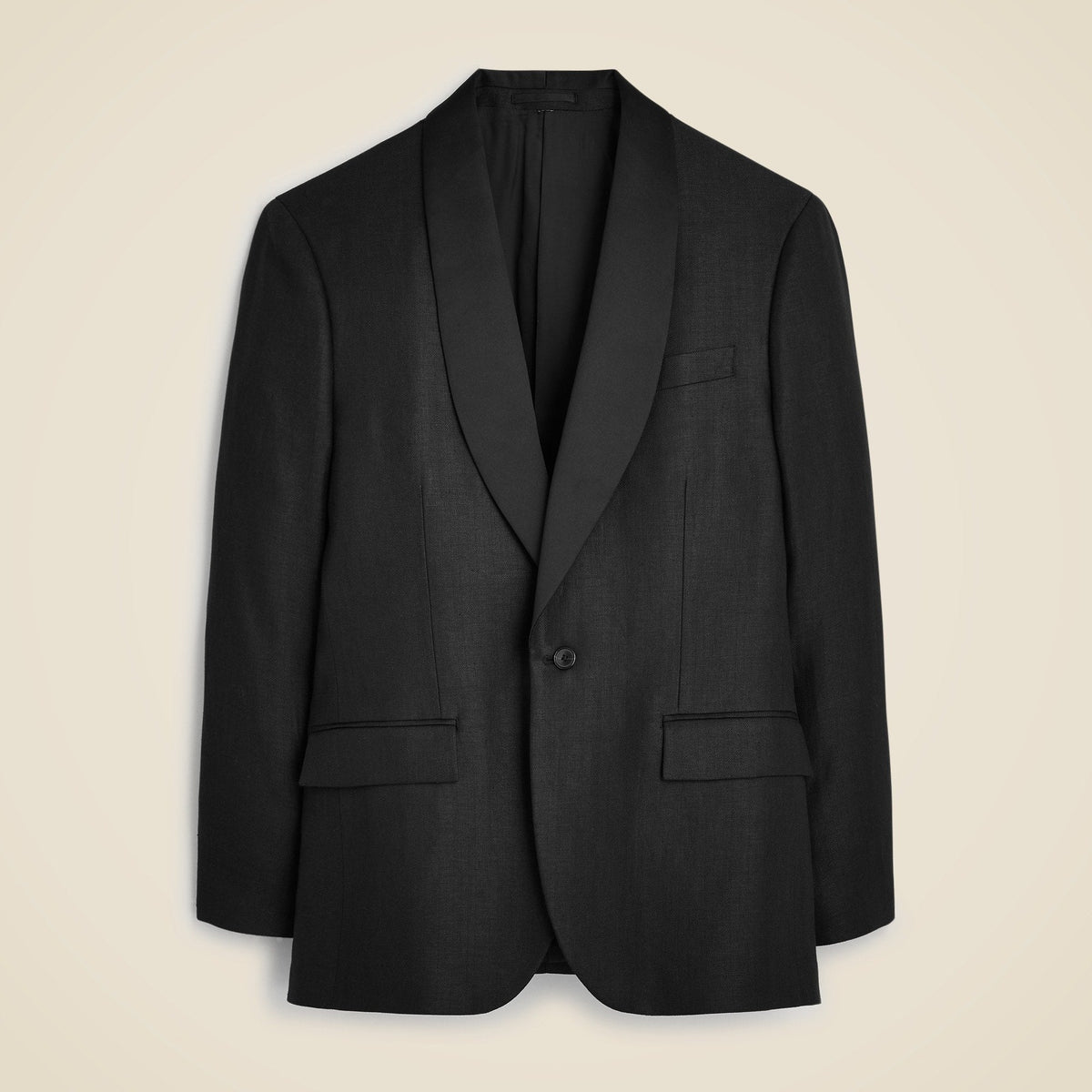 Crosby Classic-fit shawl-collar tuxedo jacket in linen herringbone