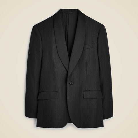 Crosby Classic-fit shawl-collar tuxedo jacket in linen herringbone