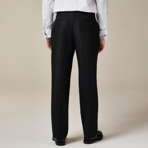 Crosby Classic-fit tuxedo pant in linen herringbone