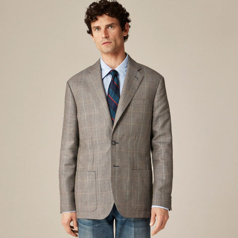 Blazer in English wool-linen blend