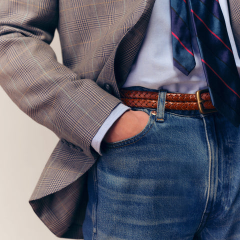 Blazer in English wool-linen blend