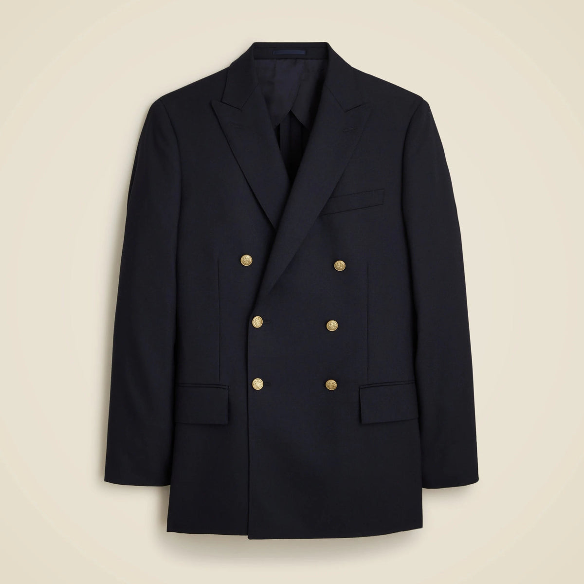 Double-breasted captain's blazer in English wool