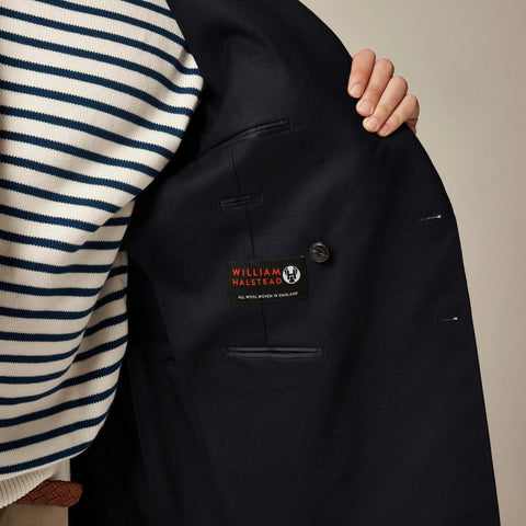 Double-breasted captain's blazer in English wool
