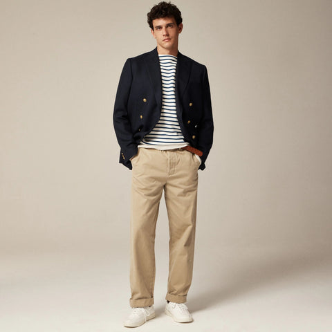 Double-breasted captain's blazer in English wool