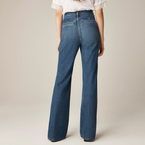 Petite high-rise flare jean