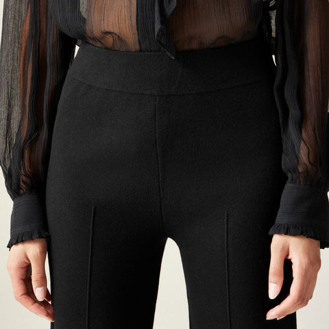 Slim flare sweater-pant