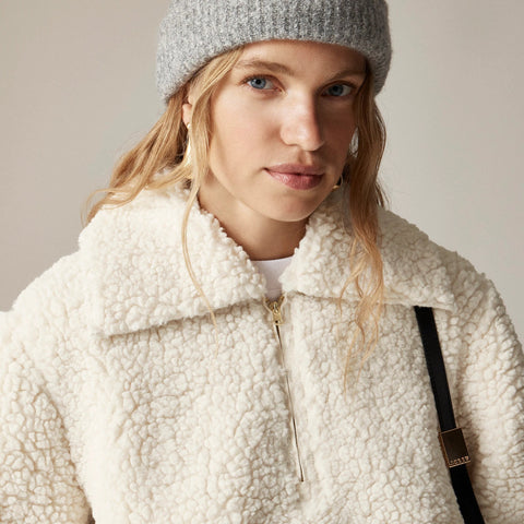 Sherpa half-zip fleece pullover