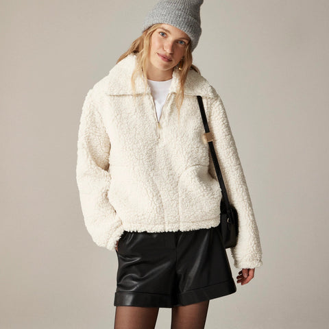 Sherpa half-zip fleece pullover