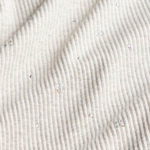 Vintage rib long-sleeve T-shirt with embellishments