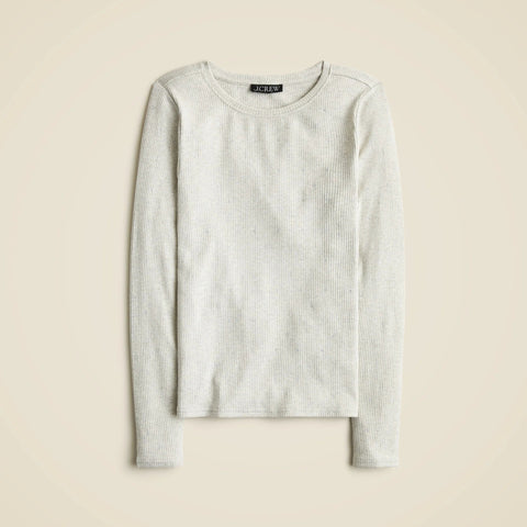 Vintage rib long-sleeve T-shirt with embellishments